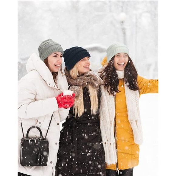 Women\'s 9 Pieces Slouchy Winter Hats Knit Beanie Hats Warm Skull Caps main image 3